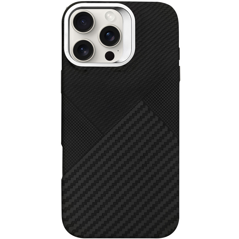 TPU чехол Pixel Craft with Magnetic Safe для Apple iPhone 16 Pro (6.3") (Graphite Flow)
