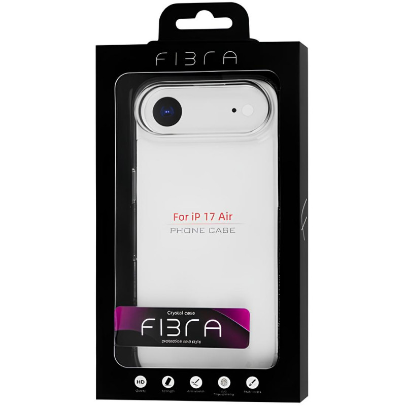Фото TPU+Acrylic чехол Fibra Crystal для Apple iPhone 17 Air (6.5") (Clear) на vchehle.ua