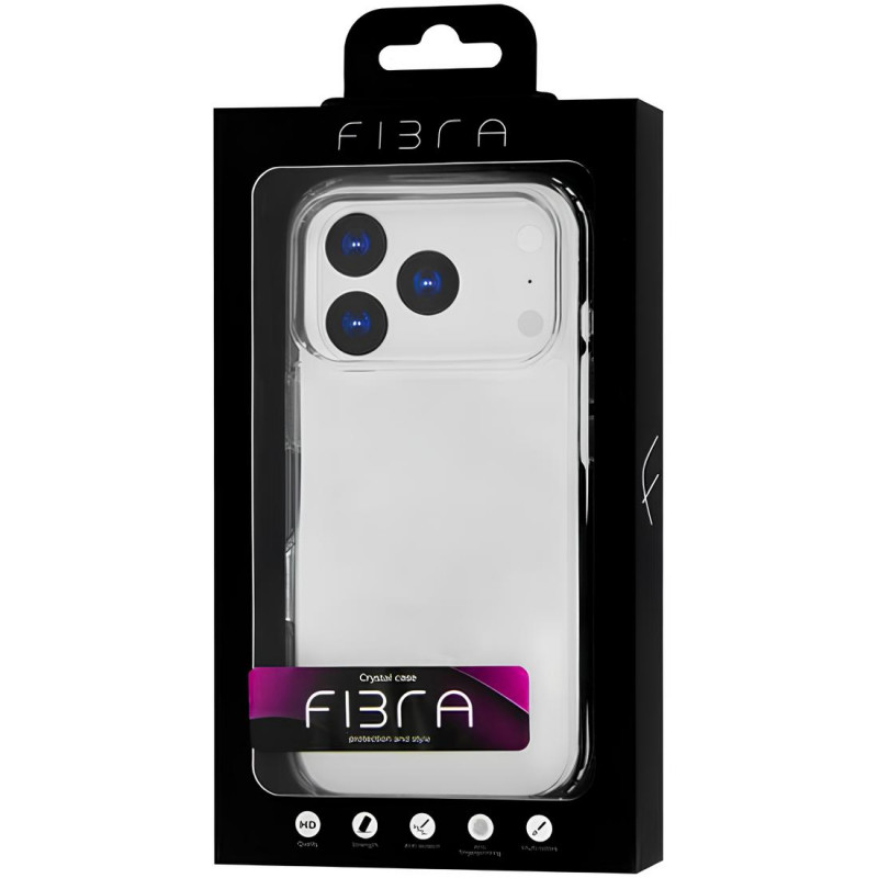 Фото TPU+Acrylic чохол Fibra Crystal на Apple iPhone 17 Pro (6.3") (Clear) на vchehle.ua