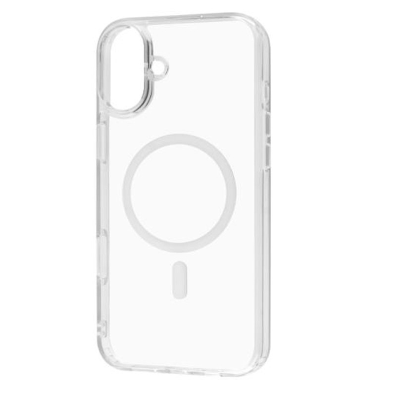 TPU+Acrylic чехол Fibra Crystal with Magnetic safe для Apple iPhone 17 (6.3") (Clear)