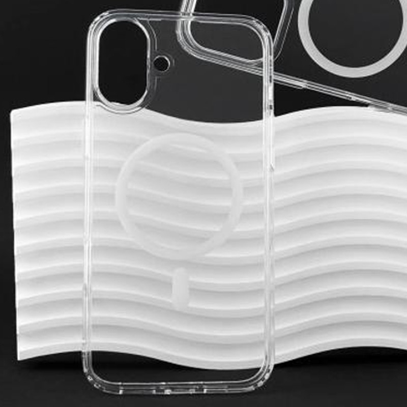 TPU+Acrylic чехол Fibra Crystal with Magnetic safe для Apple iPhone 17 (6.3") (Clear) в магазине vchehle.ua
