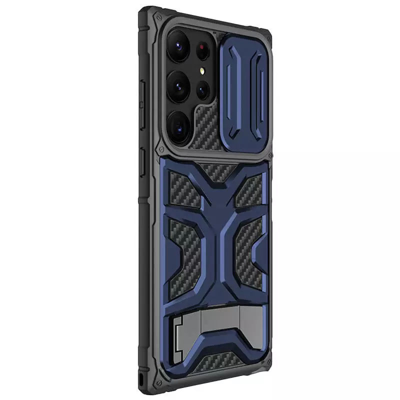 Фото TPU+PC чехол Nillkin CamShield Adventurer Pro (шторка на камеру) для Samsung Galaxy S23 Ultra (Interstellar Blue) в магазине vchehle.ua