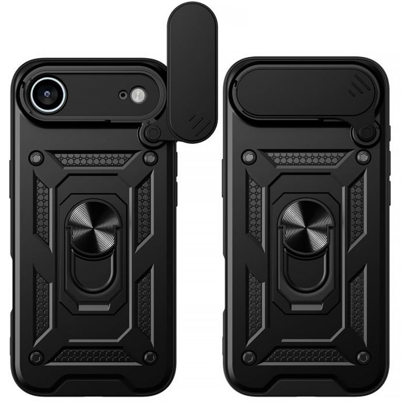 Фото Ударопрочный чехол Camshield Serge Ring для Apple iPhone 17 Air (6.5") (Черный) на vchehle.ua