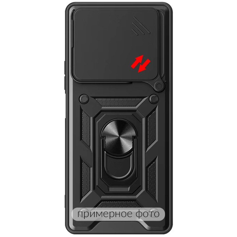 Купить Ударопрочный чехол Camshield Serge Ring для Honor 200 (Черный) на vchehle.ua