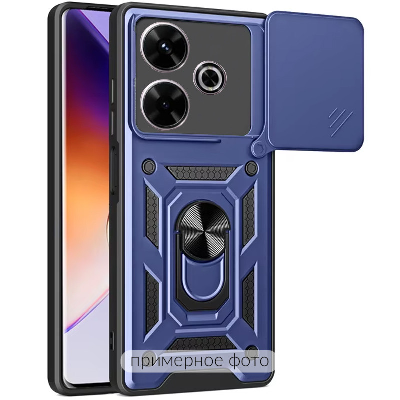 Ударопрочный чехол Camshield Serge Ring для Honor 200 (Синий)