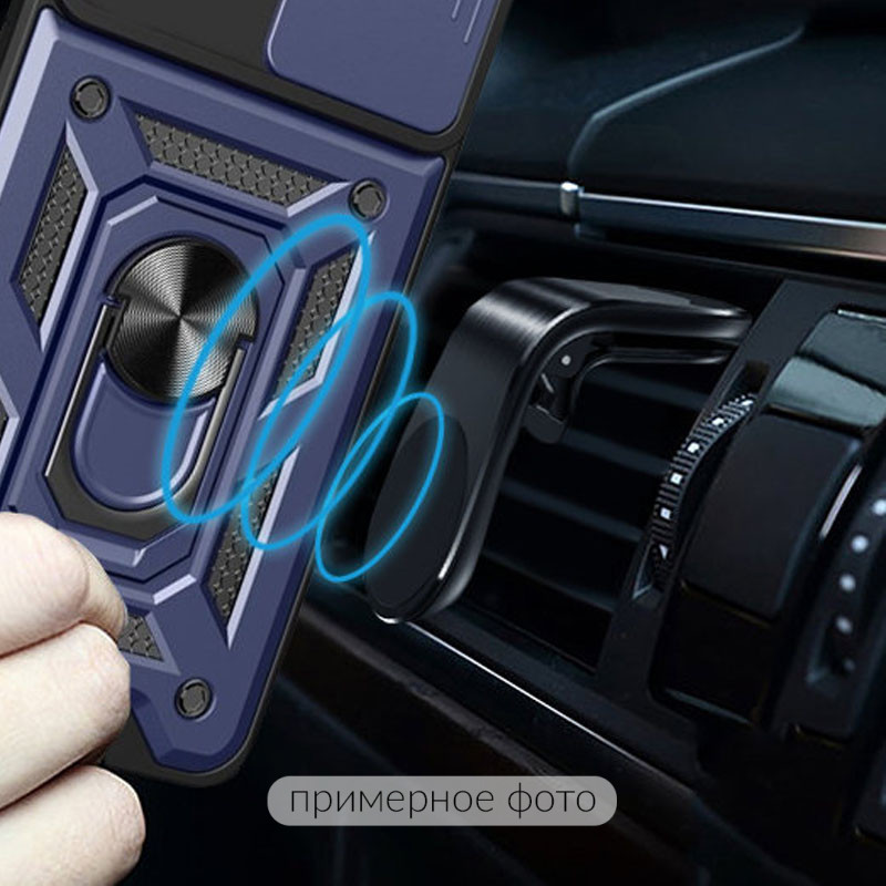 Фото Ударопрочный чехол Camshield Serge Ring для Honor 200 (Синий) на vchehle.ua