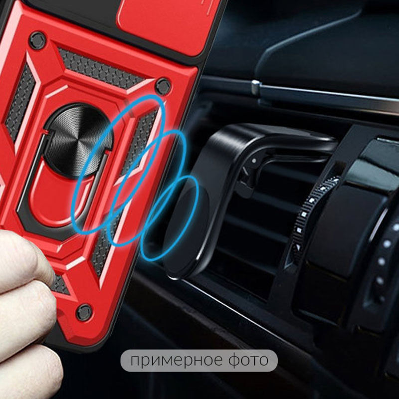 Ударопрочный чехол Camshield Serge Ring для Xiaomi Redmi 15 (Europe version) (Красный) в магазине vchehle.ua