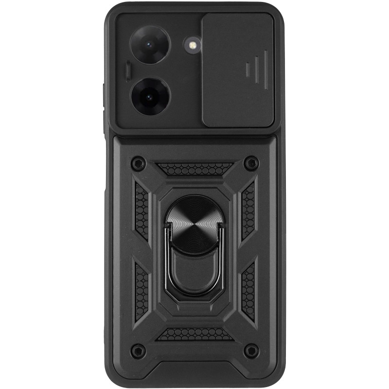 Фото Ударостійкий чохол Camshield Serge Ring на Xiaomi Redmi A5 / Poco C71 (Чорний) на vchehle.ua