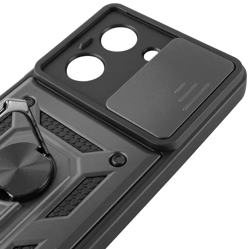 Купить Ударопрочный чехол Camshield Serge Ring для Xiaomi Redmi A5 / Poco C71 (Черный) на vchehle.ua