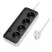 Удлинитель Hoco AC22 Sunlight (PD30W/1C/3A/4xSocket) (3m) (Black)