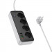 Фото Удлинитель Hoco AC22 Sunlight (PD30W/1C/3A/4xSocket) (3m) (Black) на vchehle.ua
