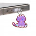 Заглушка силиконовая Type-C с подвеской IP44 (Cat metal purple)