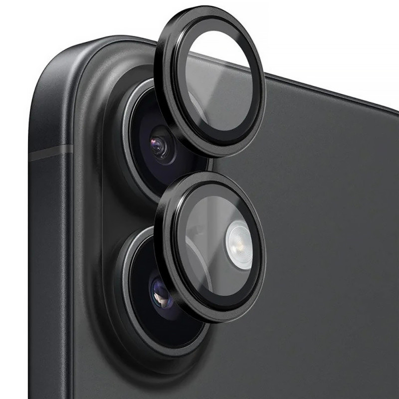 Защитное стекло BlueO Metal на камеру для Apple iPhone 17 (6.3") (Черный / Black)