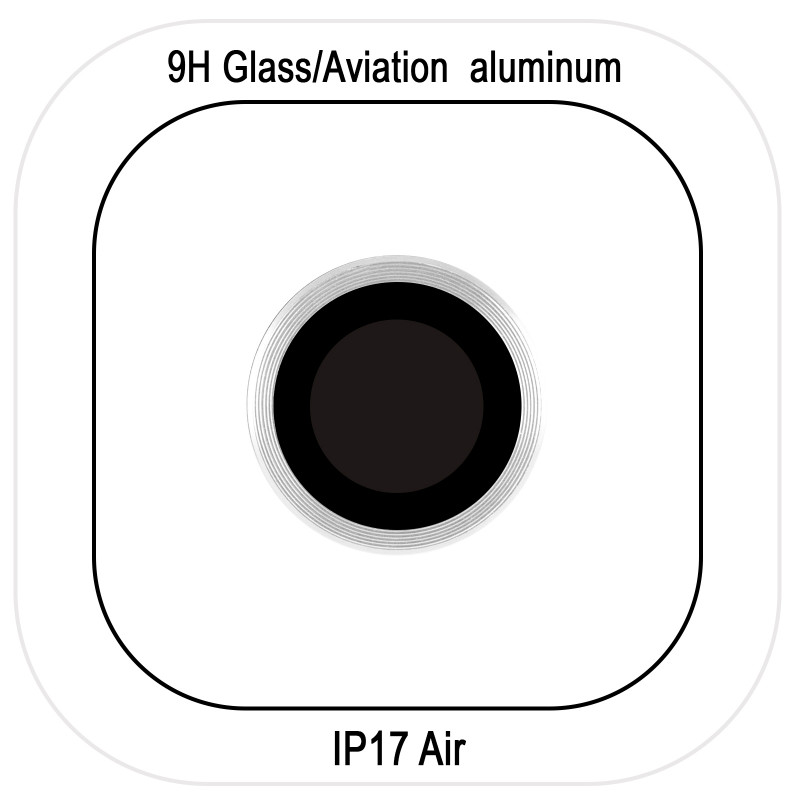 Защитное стекло Metal Classic на камеру (в упак.) для Apple iPhone 17 Air (6.5") (Серебряный / Silver)