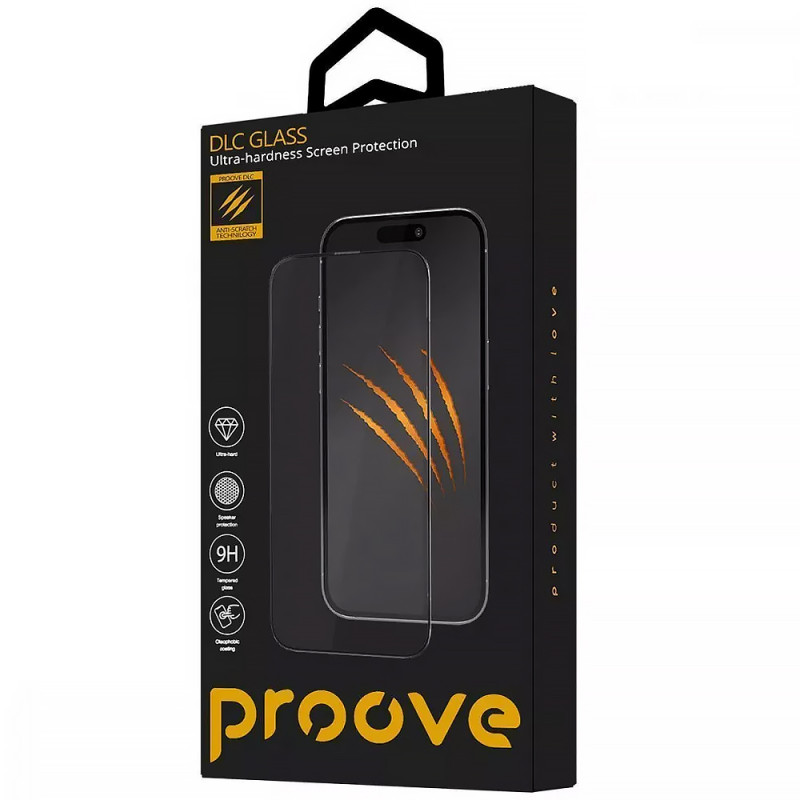 Фото Защитное стекло Proove DLC для Apple iPhone 17 Pro (6.3") (Черный) на vchehle.ua