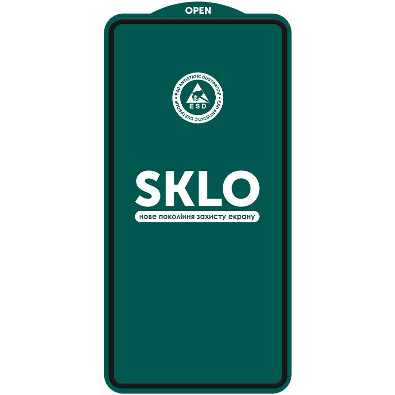 Защитное стекло SKLO 5D (тех.пак) для Samsung Galaxy S24+ / S25+ (Черный)