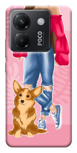 Чохол Girl and corgi для Xiaomi Poco M7 Pro 5G
