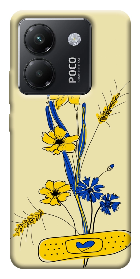 Чохол Українські квіточки для Xiaomi Poco M7 Pro 5G