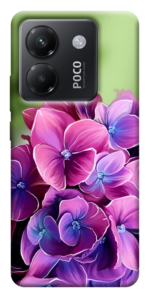 Чохол Мереживна гортензія для Xiaomi Poco M7 Pro 5G