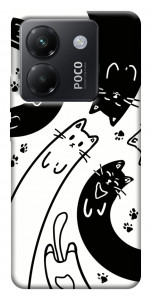 Чохол Чорно-білі коти для Xiaomi Poco M7 Pro 5G
