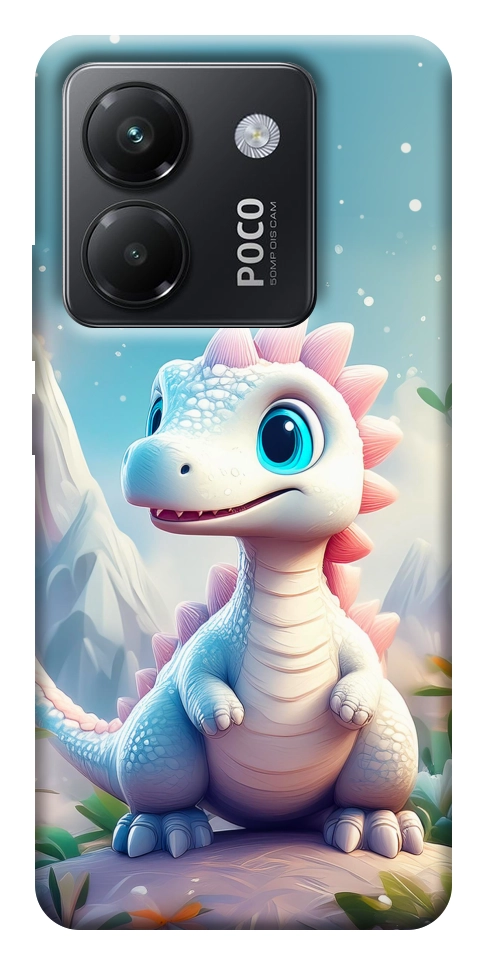 Чохол Білий дракоша для Xiaomi Poco M7 Pro 5G
