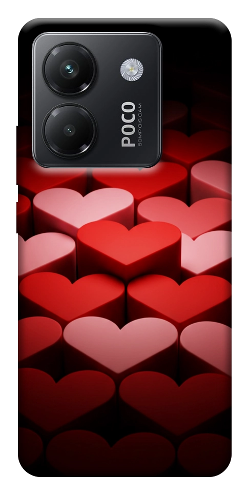 Чохол Hearts pattern для Xiaomi Poco M7 Pro 5G