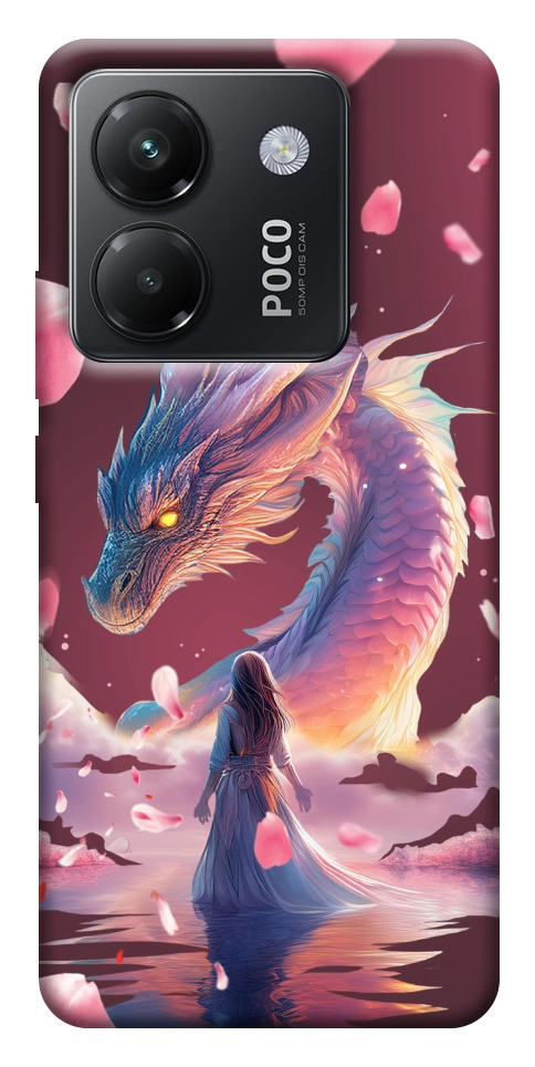 Чохол Girl and dragon для Xiaomi Poco M7 Pro 5G