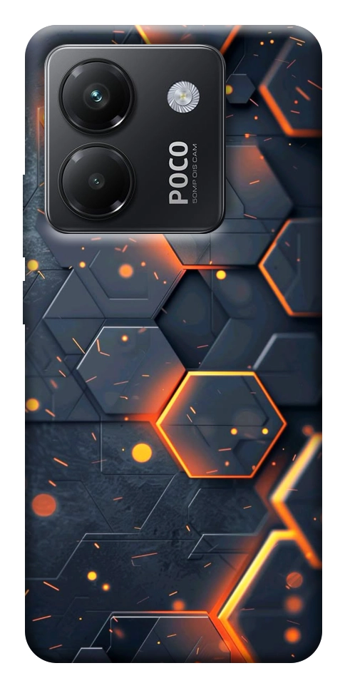 Чохол Burning hex pattern для Xiaomi Poco M7 Pro 5G