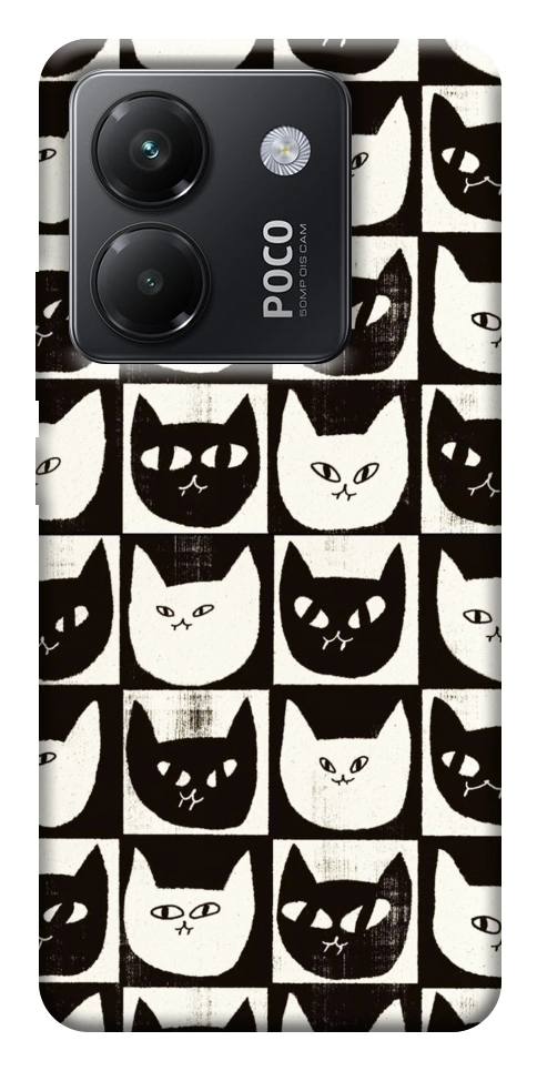 Чохол Котячі шахи для Xiaomi Poco M7 Pro 5G
