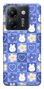Чохол Кролики-квіточки для Xiaomi Poco M7 Pro 5G