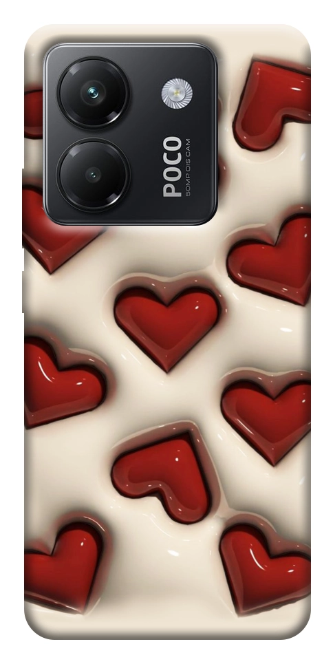 Чохол Випуклі серця для Xiaomi Poco M7 Pro 5G