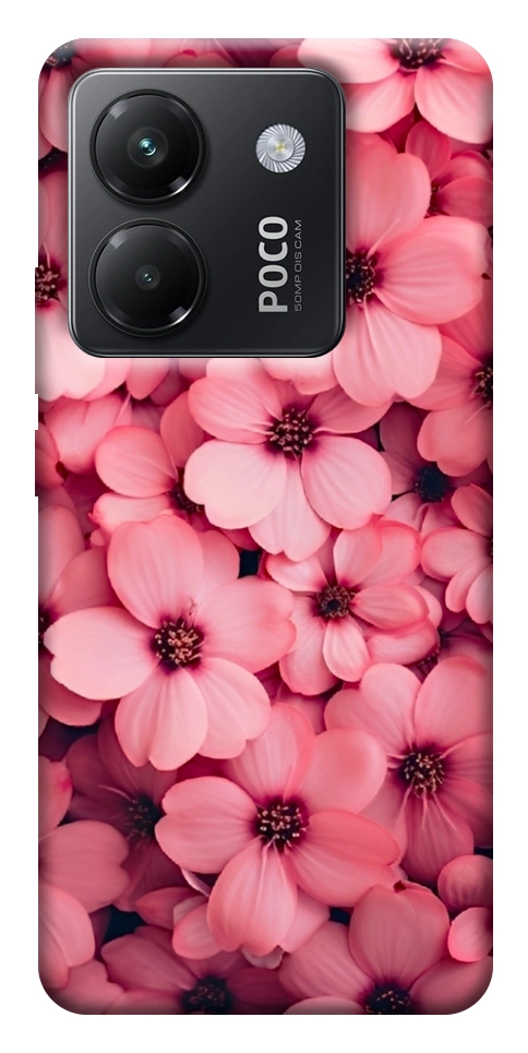 Чохол Pink flowers для Xiaomi Poco M7 Pro 5G