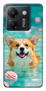 Чохол Swimming corgi для Xiaomi Poco M7 Pro 5G