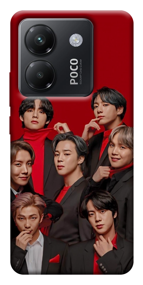 Чохол BTS in red для Xiaomi Poco M7 Pro 5G