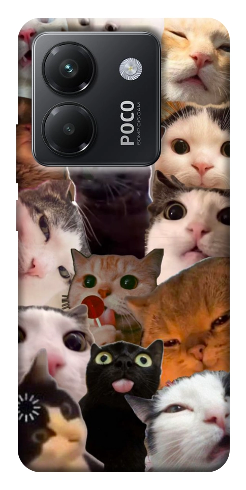 Чехол Сats сollage для Xiaomi Poco M7 Pro 5G