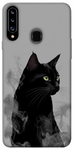 Чехол Smoke cat для Galaxy A20s (2019)