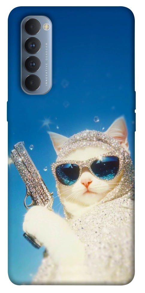 Чехол Diamond kitty для Oppo Reno 4 Pro