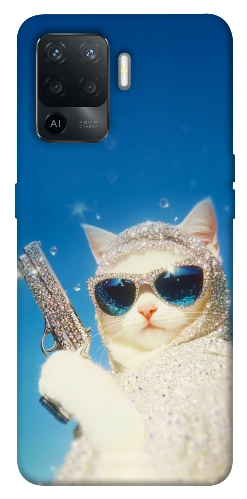 Чехол Diamond kitty для Oppo Reno 5 Lite