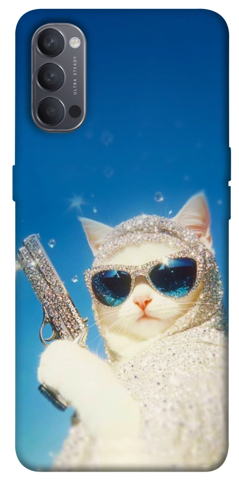 Чехол Diamond kitty для Oppo Reno 4