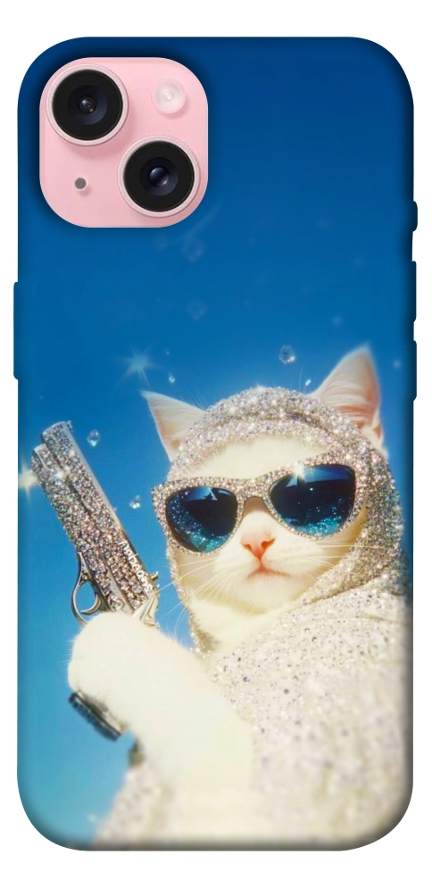 Чехол Diamond kitty для iPhone 15