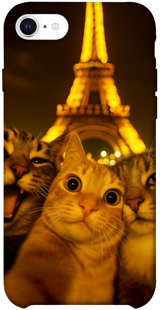 Чехол Paris selfie для iPhone SE (2020)