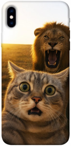 Чехол Shocked cat and lion для iPhone XS Max