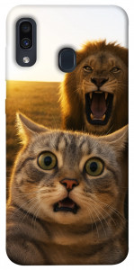 Чохол Shocked cat and lion для Samsung Galaxy A30