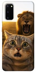 Чехол Shocked cat and lion для Galaxy S20 (2020)