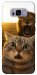 Чехол Shocked cat and lion для Galaxy S8+