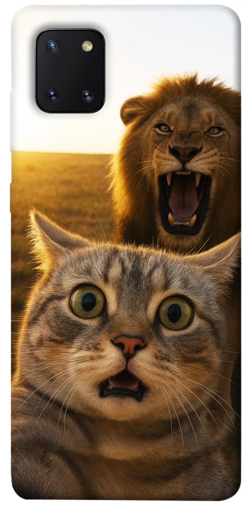 Чехол Shocked cat and lion для Galaxy Note 10 Lite (2020)
