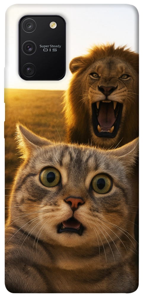 Чехол Shocked cat and lion для Galaxy S10 Lite (2020)