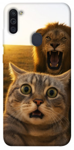 Чохол Shocked cat and lion для Galaxy M11 (2020)