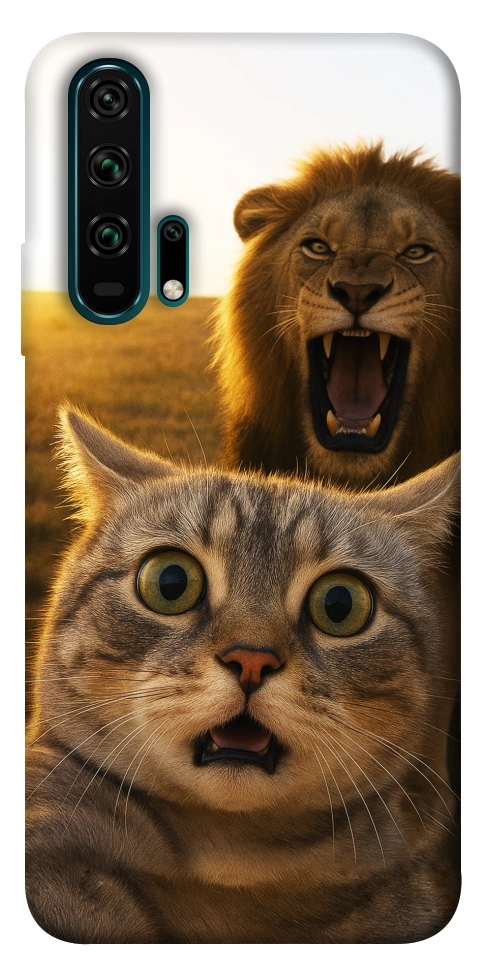 Чехол Shocked cat and lion для Huawei Honor 20 Pro