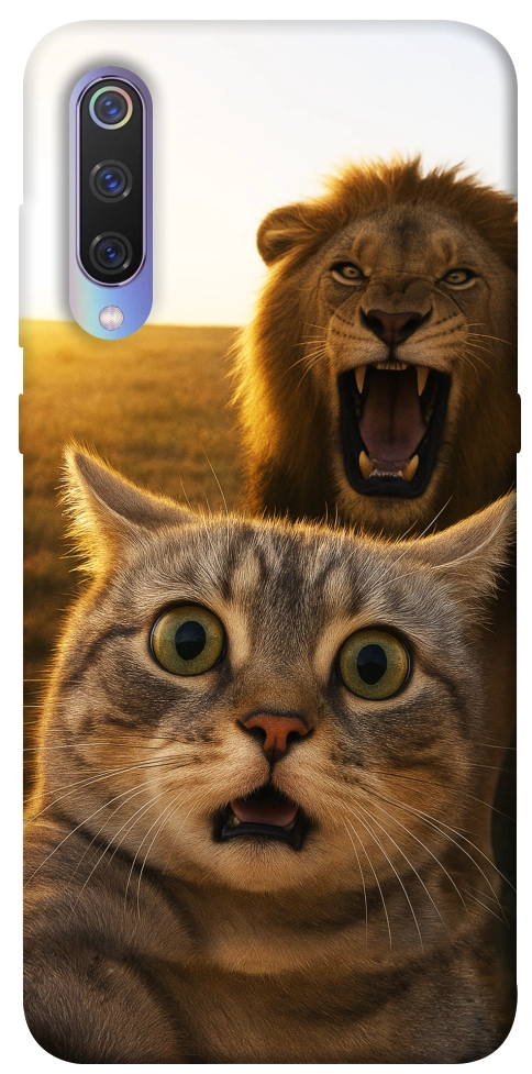 Чехол Shocked cat and lion для Xiaomi Mi 9